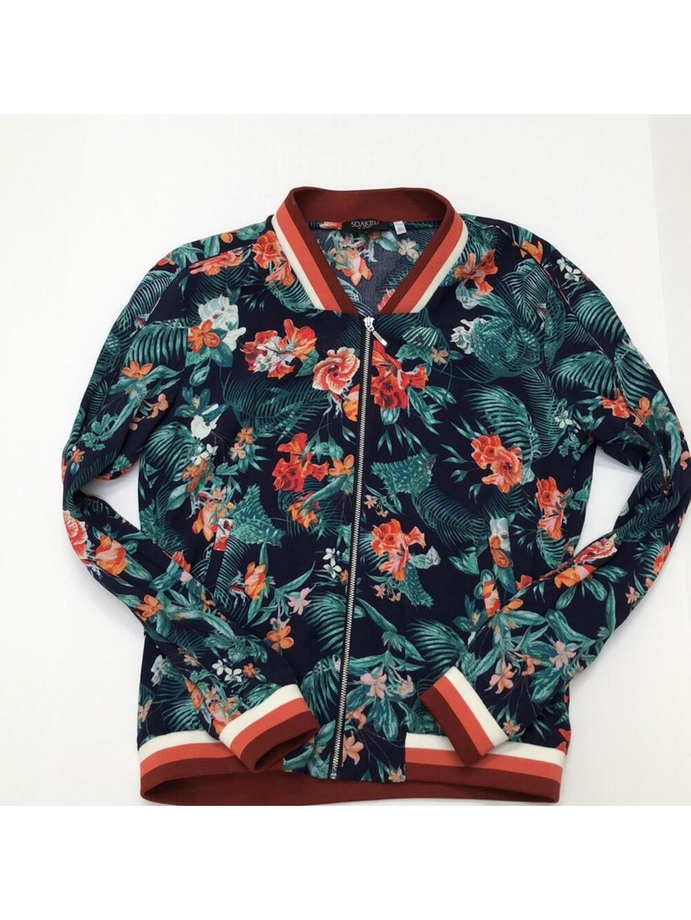 Soaked in Luxury - lightweight floral bomber jacket -  - S